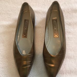 Authentic Andrew Seller-Bronze Metallic Kid Skin